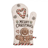 Karácsonyi pamut edényfogó kesztyű Classic Gingerbread Magic mézeskalácsos