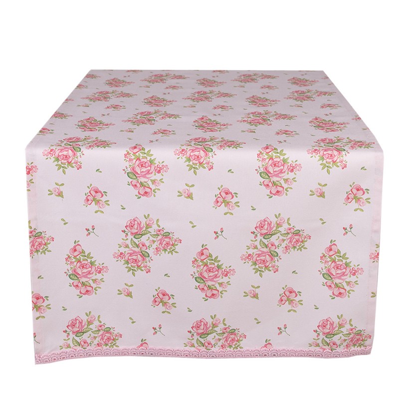 Asztalterítő Pamut rózsás asztali futó 50X140 CM Sweet Roses
