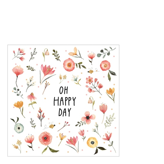 Szalvéta Papírszalvéta 25x25 cm Oh Happy Day
