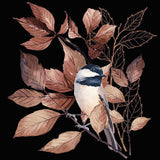 Szalvéta Papírszalvéta 33x33 cm fekete Cinege Lovely chickadee