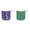 Bögre, csésze Páva mintás porcelán bögre szett 2 db-os Imperial Peacock Coffee Mania