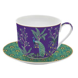Bögre, csésze Páva mintás porcelán nagy reggeliző csésze 400ml Imperial Peacock Coffee Mania