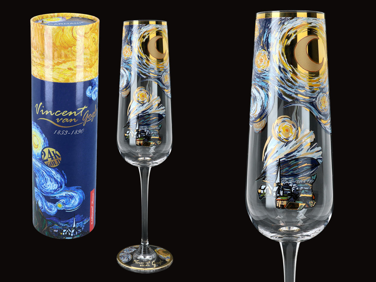 Pohár Pezsgős üveg pohár Van Gogh Csillagos Éj
