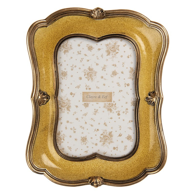 Vintage képkeret Aranybarna hullámos 10x15cm