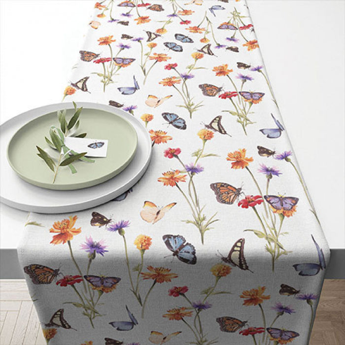 Pillangó kert asztali futó 40x150 cm pamut