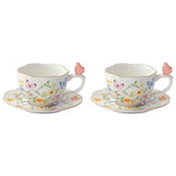 Pillangós porcelán eszpresszó kávés csésze 2 személyes díszdobozban Dancing Butterflies