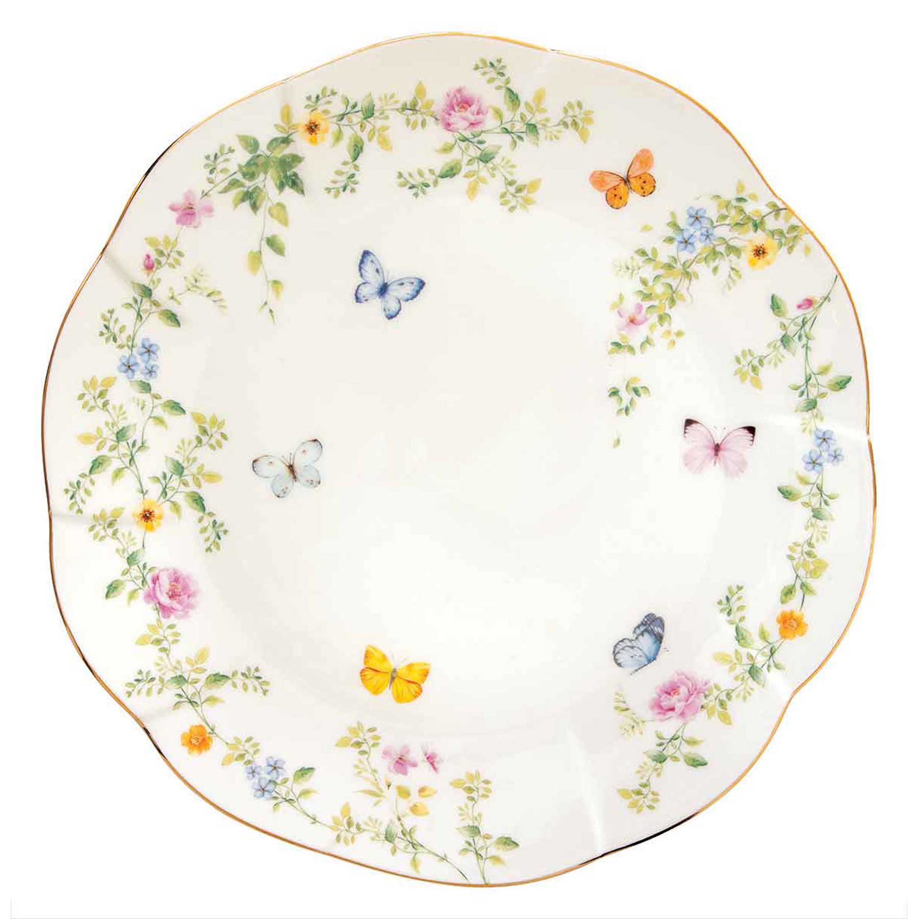 Pillangós porcelán lapostányér Dancing Butterflies