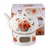 Pipacsos porcelán teáskanna melegítővel – 1,2 literes – Poppies