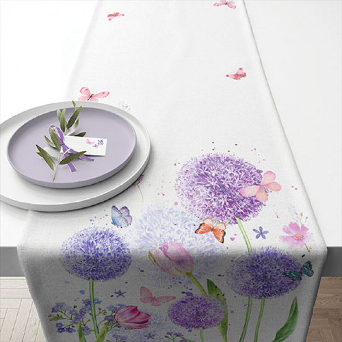 Asztali futó Pllangós tavaszi virágos pamut asztali futó 40x150 cm Flower beauty