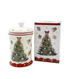 Karácsonyi fenyőfás porcelán keksztároló 11x19 cm 800 ml Christmas Tree 3