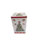 Karácsonyi fenyőfás porcelán keksztároló 11x19 cm 800 ml Christmas Tree 3