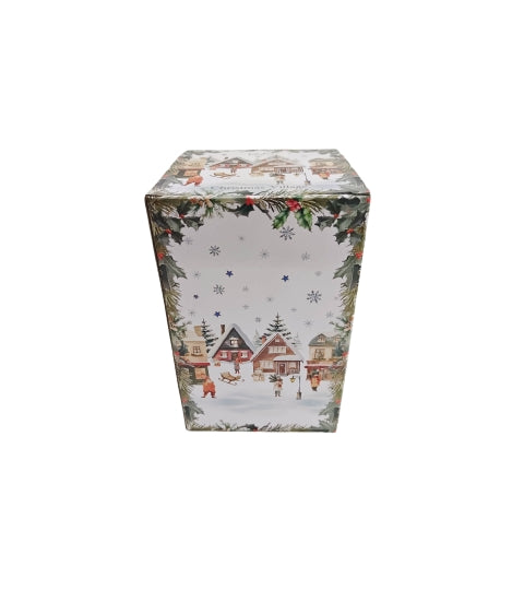 Karácsonyi porcelán keksztároló díszdobozban Christmas Village