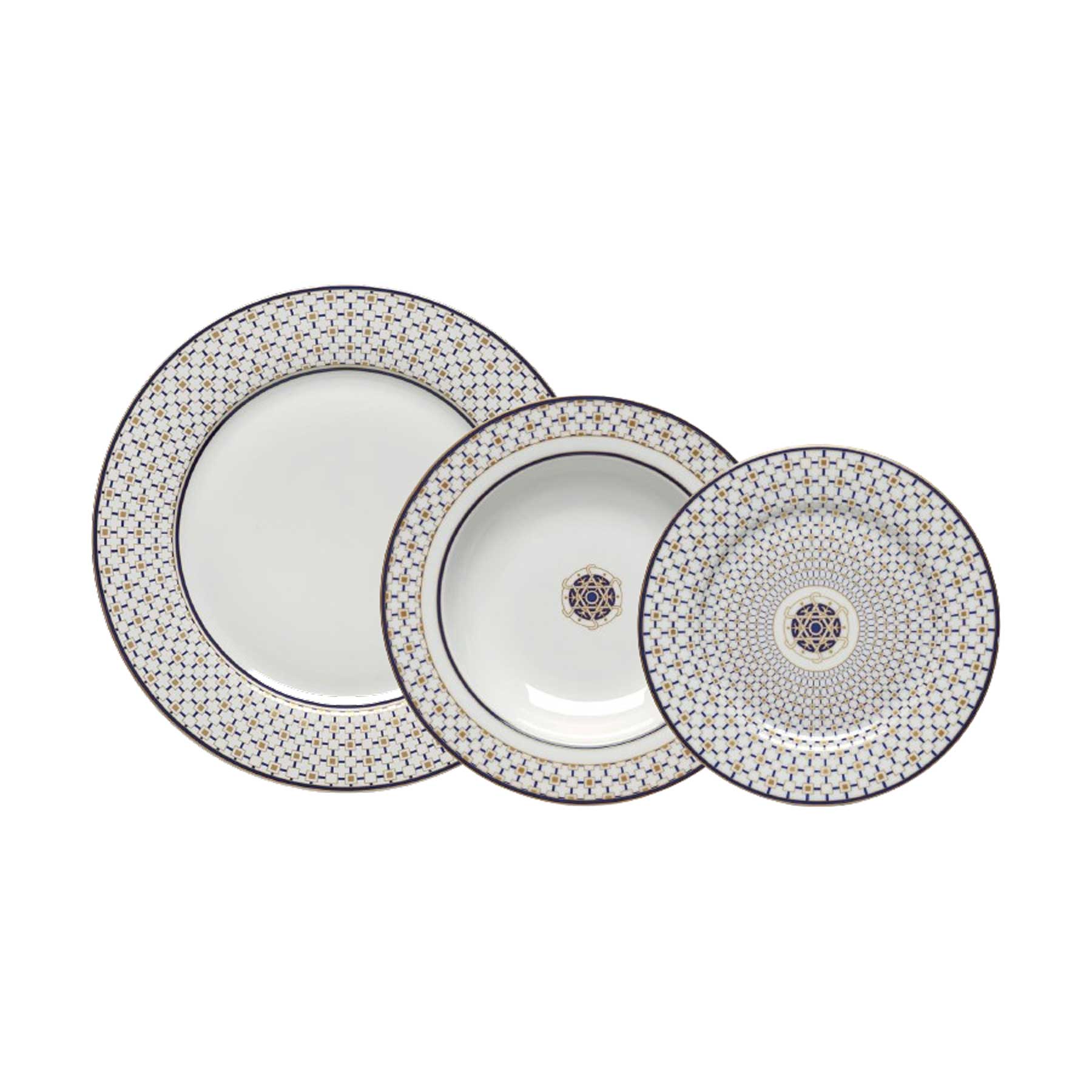 Étkészlet Porcelán 18 részes étkészlet Art Deco Charles Pozzi Milano