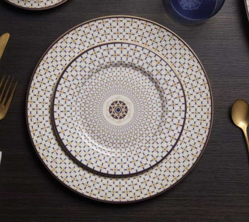 Étkészlet Porcelán 18 részes étkészlet Art Deco Charles Pozzi Milano