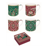 Bögre, csésze Porcelán 4 személyes bögre szett díszdobozban Eclectic Chic