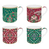 Bögre, csésze Porcelán 4 személyes bögre szett díszdobozban Eclectic Chic