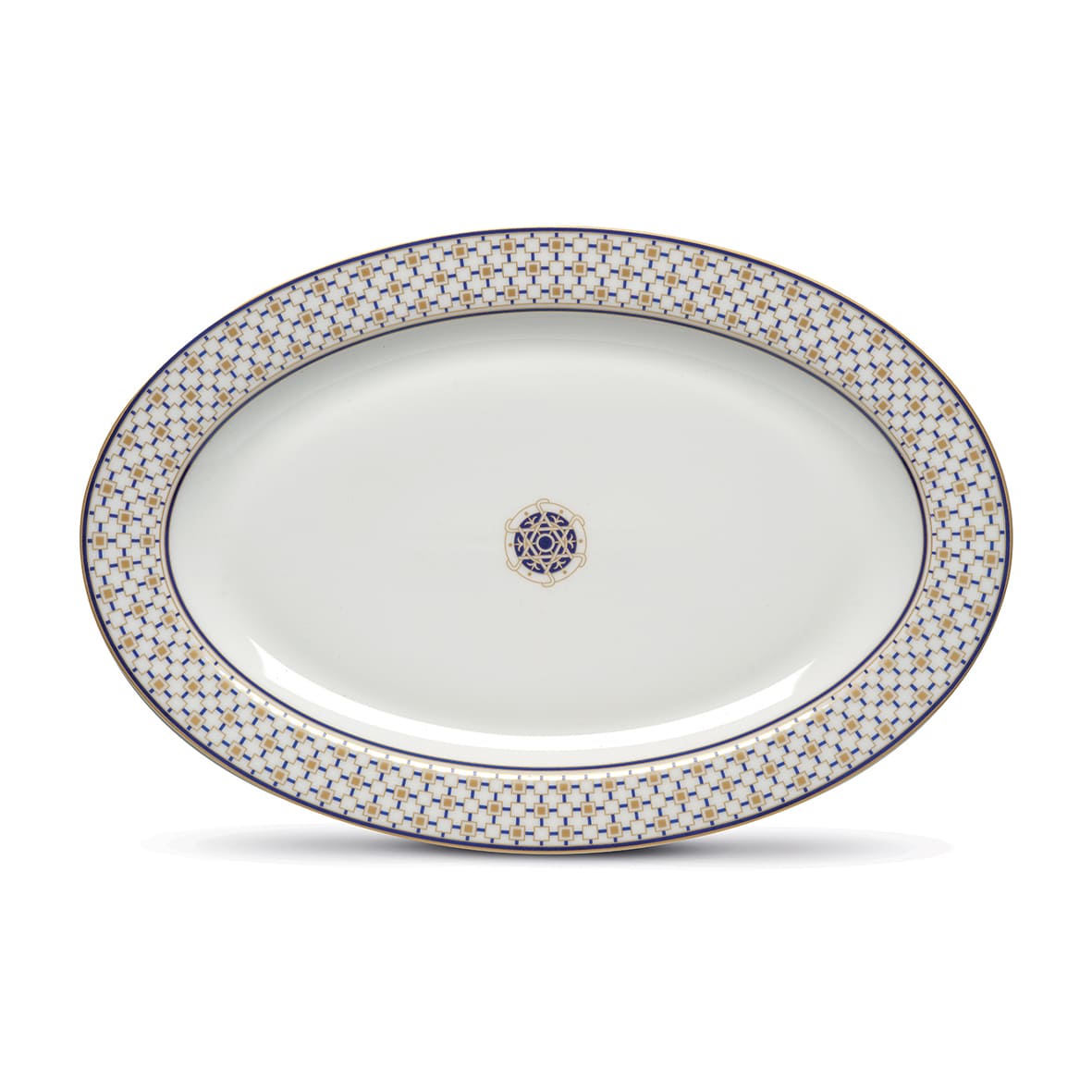 Tálca Porcelán asztali kínáló tál ovális Charles Pozzi Milano