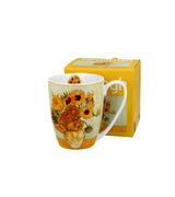 Porcelán bögre 360 ml díszdobozban Van Gogh Napraforgók