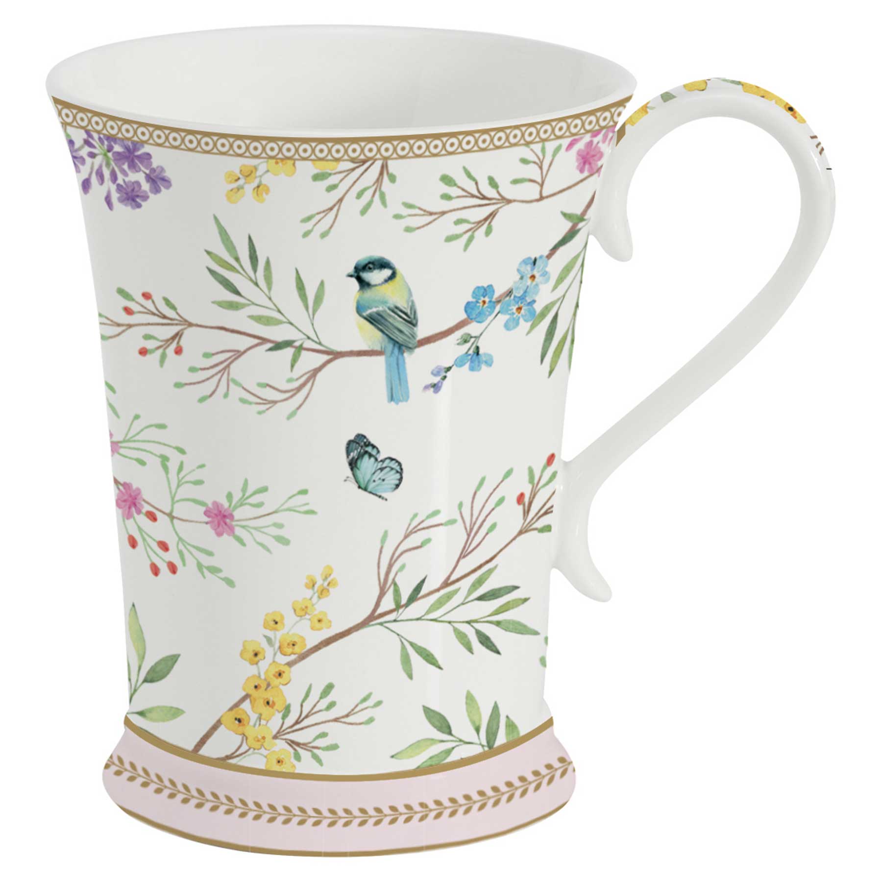 Bögre, csésze Porcelán bögre diszdobozban 300 ml Birds Melody