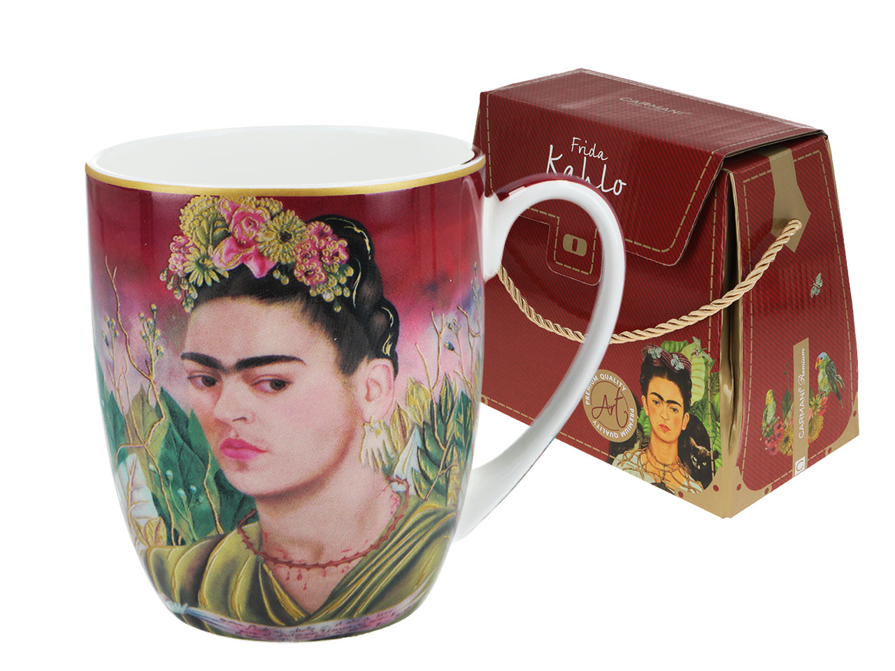 Bögre, csésze Porcelán bögre díszdobozban 380 ml Frida Kahlo Önarckép