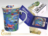 Bögre, csésze Porcelán bögre Monet Vízililiom díszdobozban