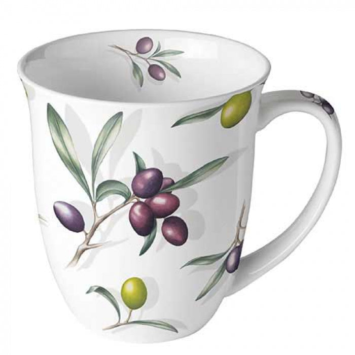 Bögre Porcelán bögre olívás 400 ml Delicious olives