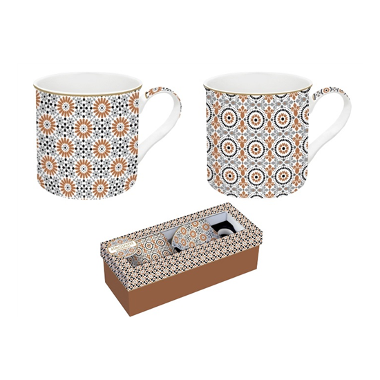 Bögre, csésze Porcelán bögre szett 2 személyes Geoethnic