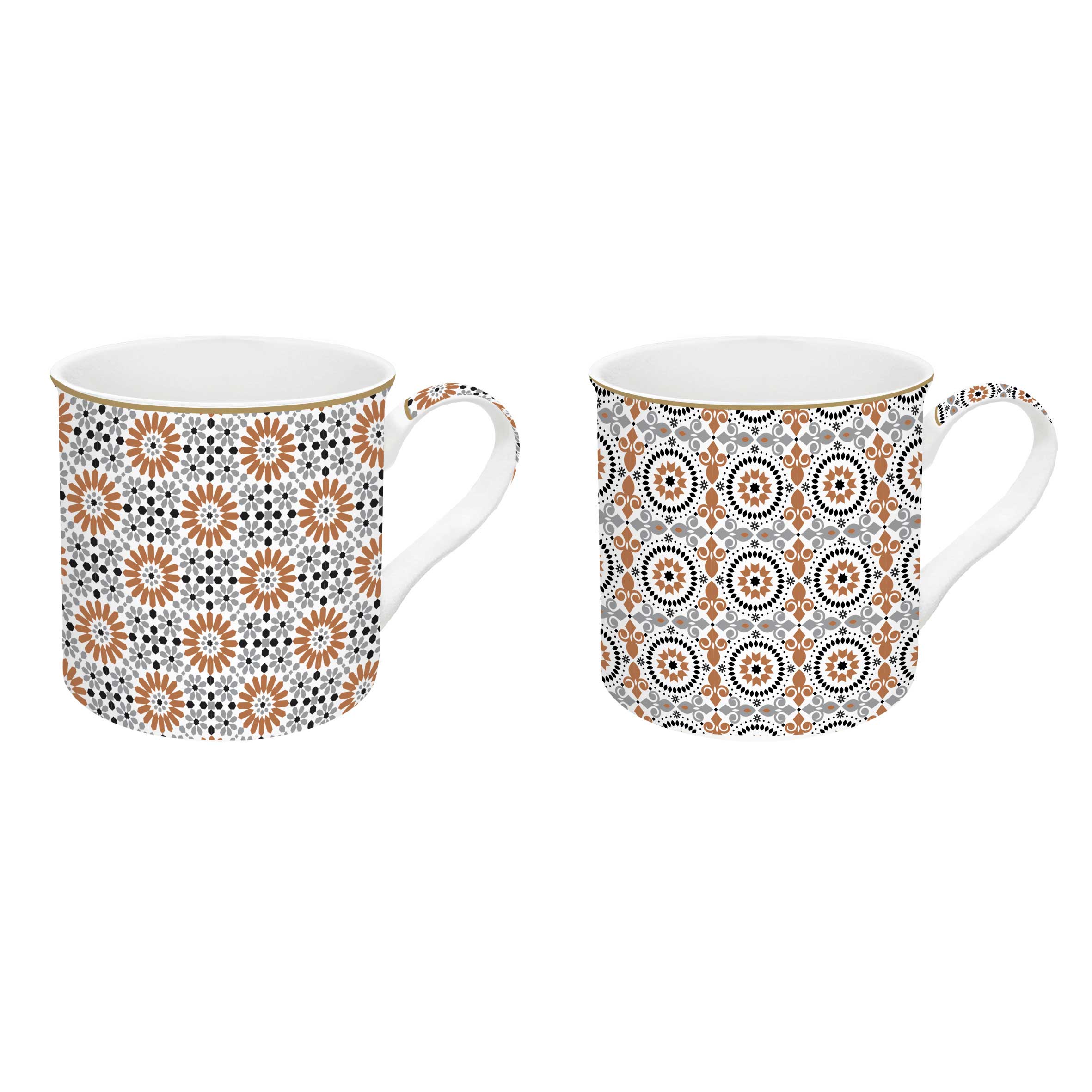 Bögre, csésze Porcelán bögre szett 2 személyes Geoethnic