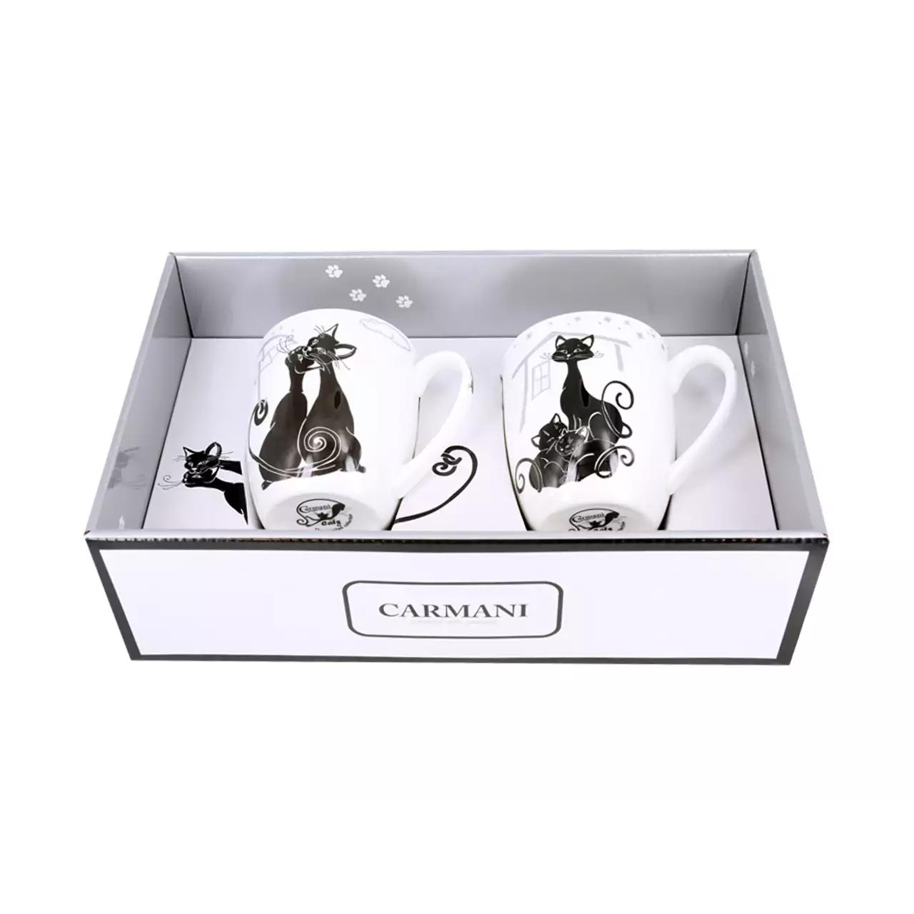 Bögre, csésze Porcelán cicás bögre szett díszdobozban 400 ml