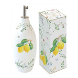 Porcelán citrom mintás olajkiöntő 300 ml díszdobozban Fleurs et Citrons