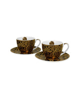 Porcelán csésze 270 ml 2 személyes díszdobozban Gustav Klimt Életfa barna
