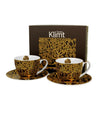 Porcelán csésze 270 ml 2 személyes díszdobozban Gustav Klimt Életfa barna