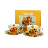 Porcelán csésze 270 ml 2 személyes díszdobozban Van Gogh Napraforgók