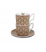 Bögre, csésze Porcelán csésze két személyes szett díszdobozban pillangó Papilio