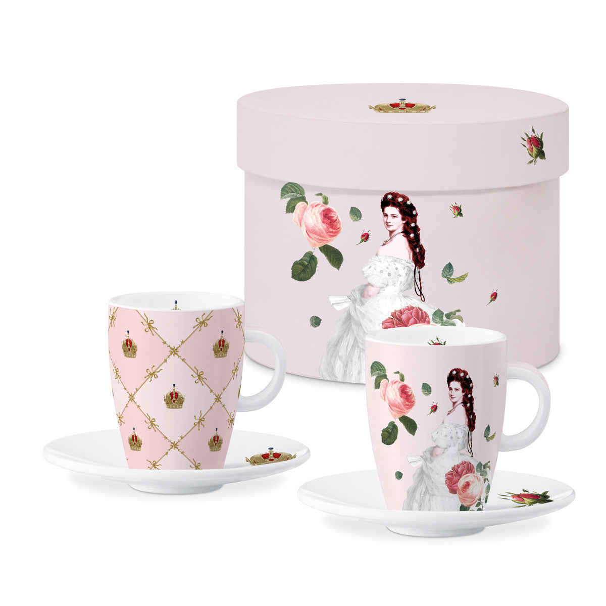 Bögre Porcelán eszpresszó csésze díszdobozban Sisi hercegnő 2 db szett