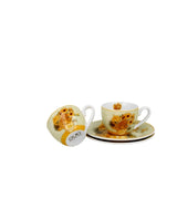 Porcelán eszpresszó kávés csésze 110 ml 2 személyes díszdobozban Van Gogh Napraforgók