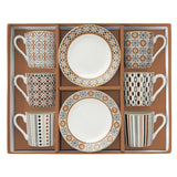 Bögre, csésze Porcelán eszpresszó kávés csésze 6 személyes Geoethnic