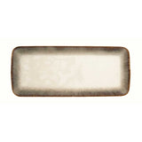 Porcelán hosszúkás asztali kínáló tál 36x16 cm barna Easy Life NUANCES Brown
