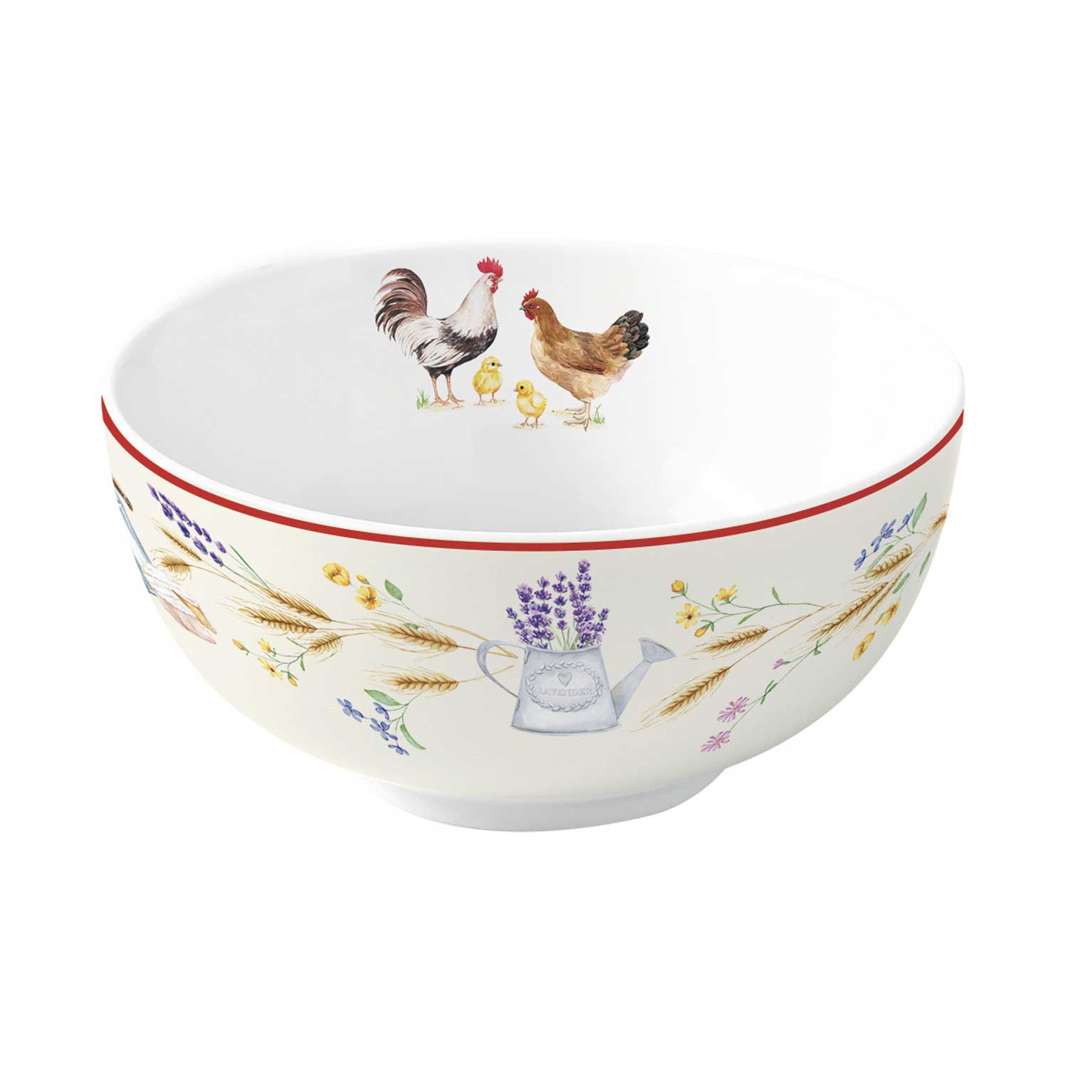 Tálka Porcelán kakasos tálka 12 cm Country Life