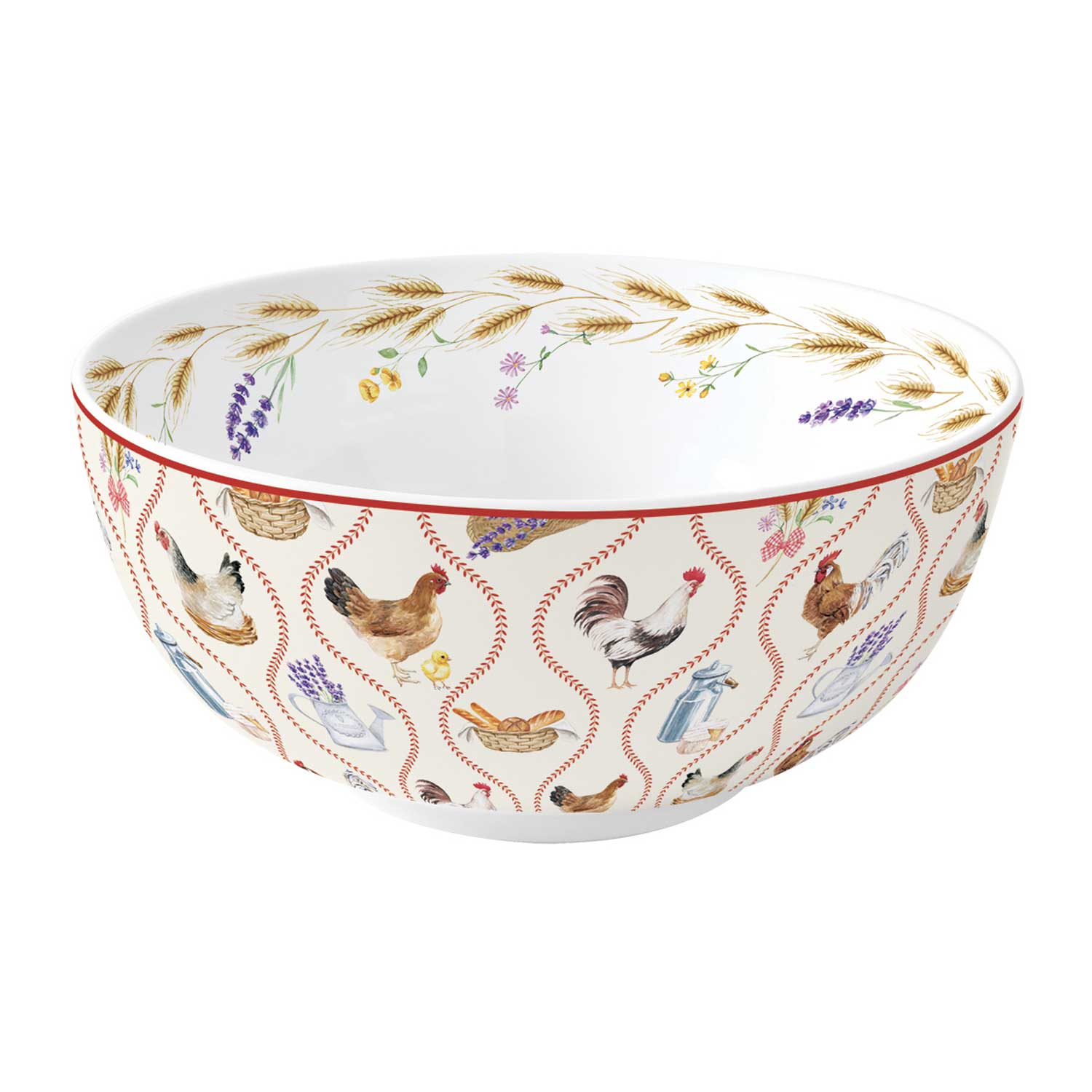 Tálka Porcelán kakasos tálka 15 cm Country Life