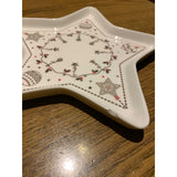 Kínáló tál Porcelán karácsonyi csillag alakú tál Christmas Lights SZÉPSÉGHIBÁS