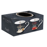 Bögre, csésze Porcelán kávés bögre szett It's Coffee Time