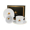 Bögre, csésze Porcelán kávés csésze aljjal két személyes díszdobozban Coffee Time 2