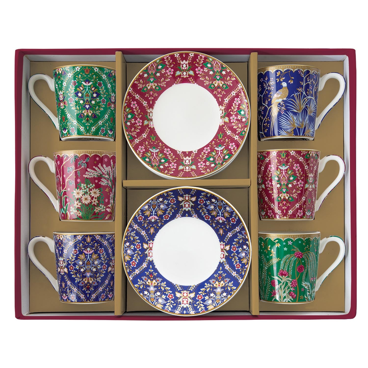 Bögre, csésze Porcelán kávés csésze szett 6 személyes Eclectic Chic