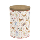 Tároló doboz Porcelán konyhai tároló bambusz tetővel kakasos Country Life