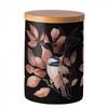 Konyhai tároló Porcelán konyhai tároló edény bambusz tetővel szilikon zárógyűrűvel Cinege Lovely chickadee