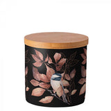 Konyhai tároló Porcelán konyhai tároló edénybambusz tetővel szilikon zárógyűrűvel Cinege Lovely chickadee kicsi