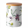 Konyhai tároló Porcelán konyhai tároló szilikon gyűrűvel olívás Delicious olives