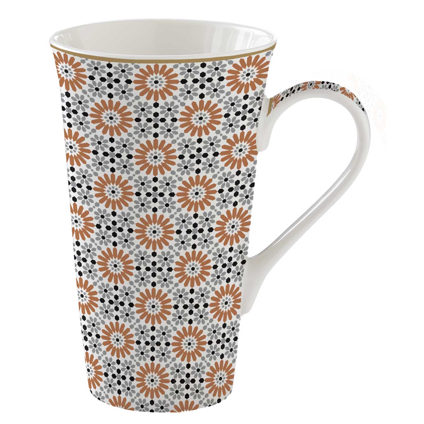 Bögre, csésze Porcelán nagy bögre 600 ml Geoethnic