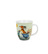 Bögre, csésze Porcelán nagy bögre díszdobozban Kutya robogón 650 ml
